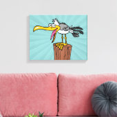 Toile dessin humoristique de mouette (Insitu(Salon))