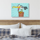 Toile dessin humoristique de mouette (Insitu(Chambre))