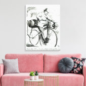 Toile Dessin humoristique sur les premiers jours des vél (Insitu(Salon))