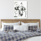 Toile Dessin humoristique sur les premiers jours des vél (Insitu(Chambre))