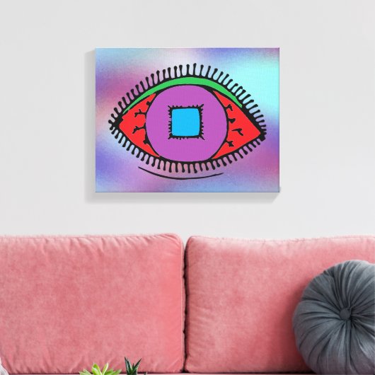 Toile Dessin oculaire Abstrait coloré (Insitu(Salon))