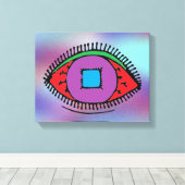 Toile Dessin oculaire Abstrait coloré (Insitu (Plancher de Bois))