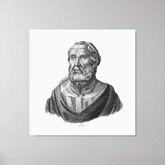 Toile Dessin Portrait de Platon du philosophe grec (Recto)