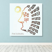 Toile Dessin stylé de Machu_Picchu (Insitu (Plancher de Bois))