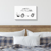Toile Dessin Topolino 500 noir et blanc (Insitu(Chambre))