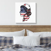 Toile Dessin vectoriel de profil d'infirmière avec drape (Insitu(Chambre))
