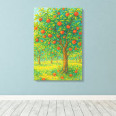 Toile Dessin vibrant d'Apple Orchard (Insitu (Plancher de Bois))