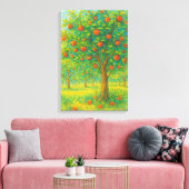 Toile Dessin vibrant d'Apple Orchard (Insitu(Salon))