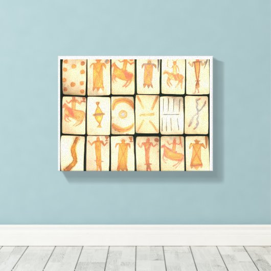 Toile "Dessins Apache Vintage" (Insitu (Plancher de Bois))