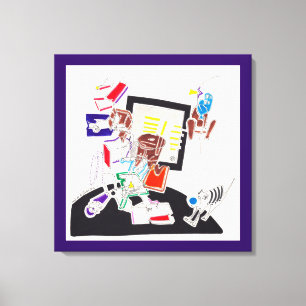 Toile Dessins de nuit et de sieste Le chat regarda Tasma