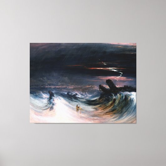 Toile Destruction de Tyr par John Martin (1840) (Recto)