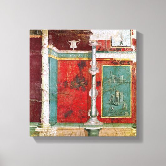 Toile Détail architectural avec un paysage (Recto)
