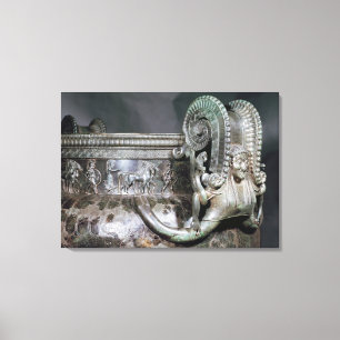 Toile Détail de la poignée de gorgon d'un krater