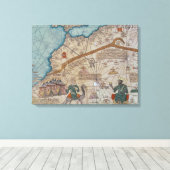 Toile Détail de l'Atlas Catalan, 1375 (Insitu (Plancher de Bois))