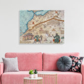 Toile Détail de l'Atlas Catalan, 1375 (Insitu(Salon))