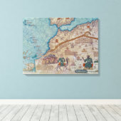 Toile Détail de l'Atlas Catalan, 1375 (Insitu (Plancher de Bois))