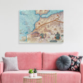 Toile Détail de l'Atlas Catalan, 1375 (Insitu(Salon))