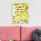 Toile Détail de l'Europe et de l'Asie centrale (Insitu(Salon))