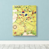 Toile Détail de l'Europe et de l'Asie centrale (Insitu (Plancher de Bois))