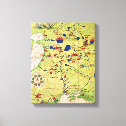 Toile Détail de l'Europe et de l'Asie centrale (Recto)