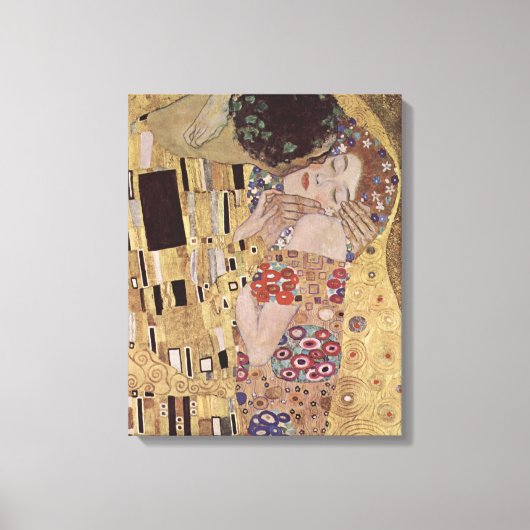 Toile Détail du baiser - Gustav Klimt (Recto)