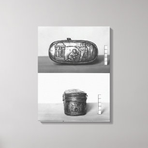 Toile Détail du couvercle d'un pyxide