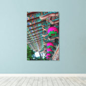 Toile Détail du toit d'un temple coréen (Insitu (Plancher de Bois))