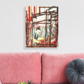 Toile Détail d'un vase représentant le tissage de soie (Insitu(Salon))