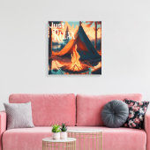 Toile Détendez-vous | Thème camping | Art numérique (Insitu(Salon))