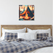 Toile Détendez-vous | Thème camping | Art numérique (Insitu(Chambre))