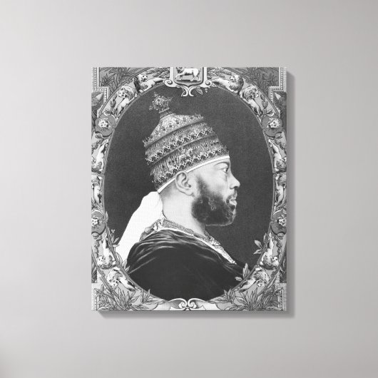 Toile d'Éthiopie, Menelik II (Recto)