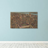 Toile Detroit, MI - Stade de baseball Aerial Briggs (Insitu (Plancher de Bois))