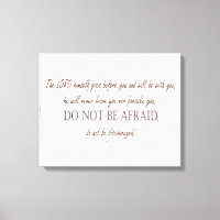 Deutéronome 31:8, N'ayez pas peur, Seigneur avec v