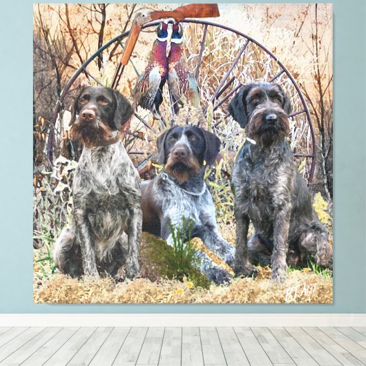 Toile Deutsch Drahthaar (Insitu (Plancher de Bois))