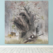 Toile Deutsch Drahthaar (Insitu (Plancher de Bois))