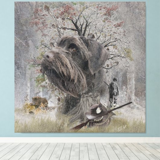 Toile Deutsch Drahthaar (Insitu (Plancher de Bois))