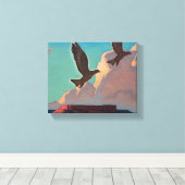 Toile Deux aigles par Maynard Dixon (Insitu (Plancher de Bois))