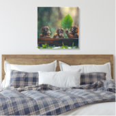 Toile Deux Bébés Orangoutans (Insitu(Chambre))