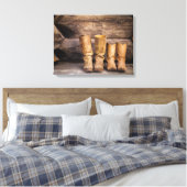 Toile Deux bottes de cow-boy de paire en Cabine (Insitu(Chambre))