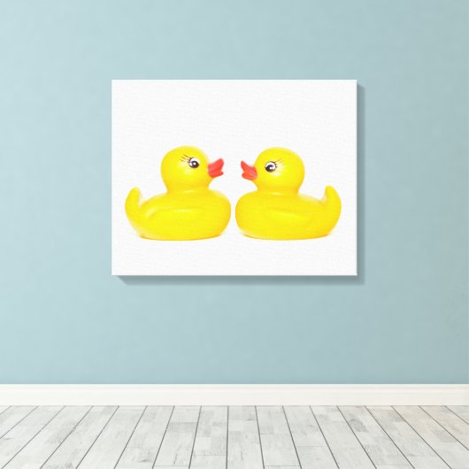 Toile Deux canards qui embrassent (Insitu (Plancher de Bois))