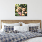 Toile Deux Chatons À Gingembre À La Découverte D'Un Jard (Insitu(Chambre))