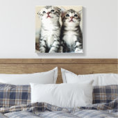 Toile Deux chatons mignons (Insitu(Chambre))