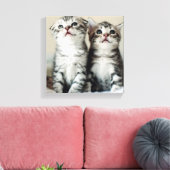 Toile Deux chatons mignons (Insitu(Salon))