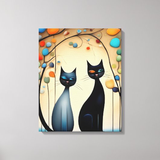 Toile Deux chats charmants (Recto)