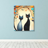 Toile Deux chats charmants (Insitu (Plancher de Bois))