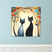 Toile Deux chats charmants (Insitu (Plancher de Bois))