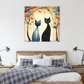 Toile Deux chats charmants (Insitu(Chambre))