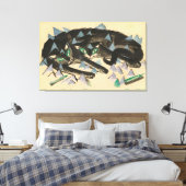 Toile Deux chats noirs couchés (Insitu(Chambre))
