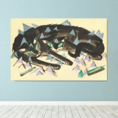 Toile Deux chats noirs couchés (Insitu (Plancher de Bois))