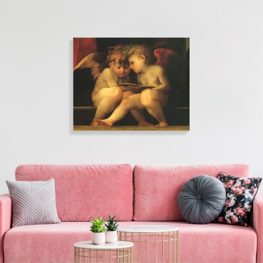 Toile Deux Cherubs Lecture par Rosso Fiorentino, Angels (Insitu(Salon))